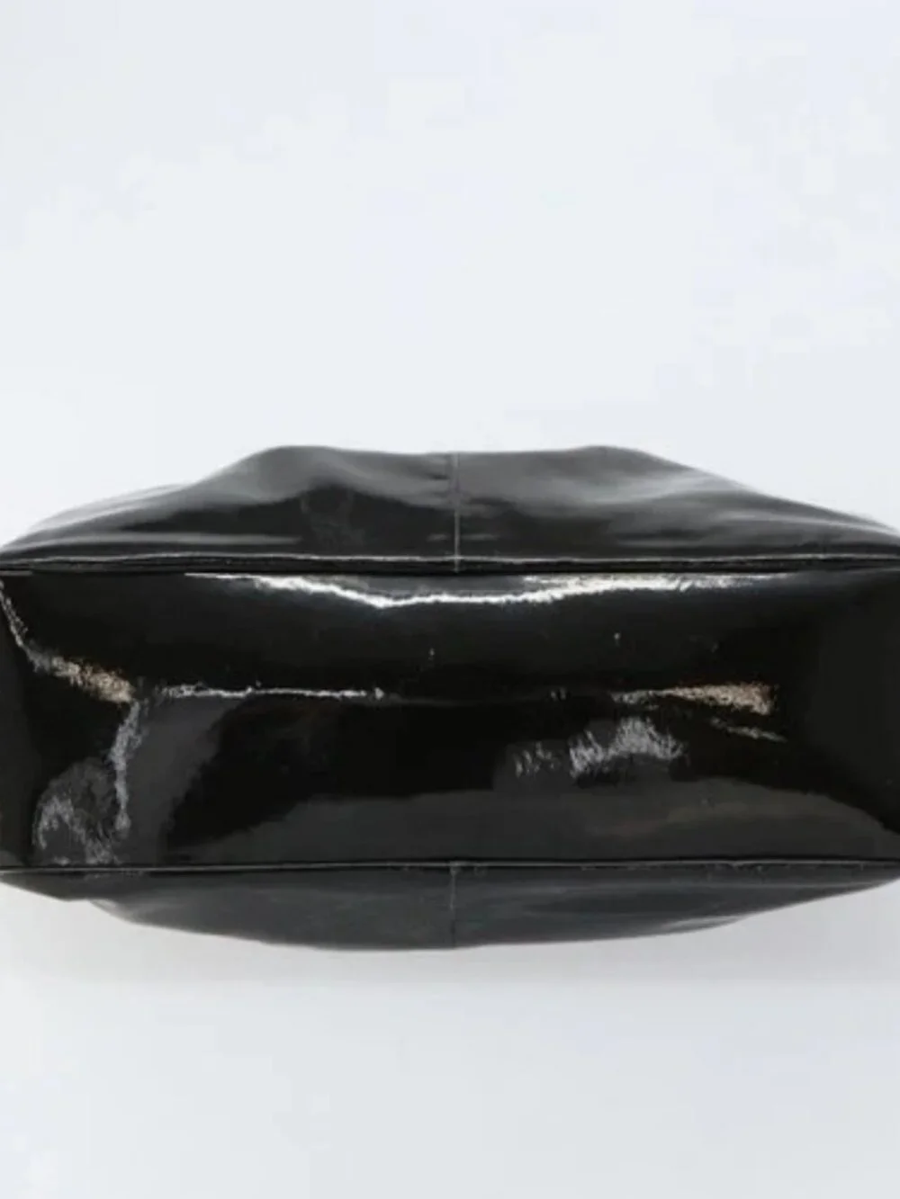 Salvatore Ferragamo Tote Bag Enamel Black Auth BA7665